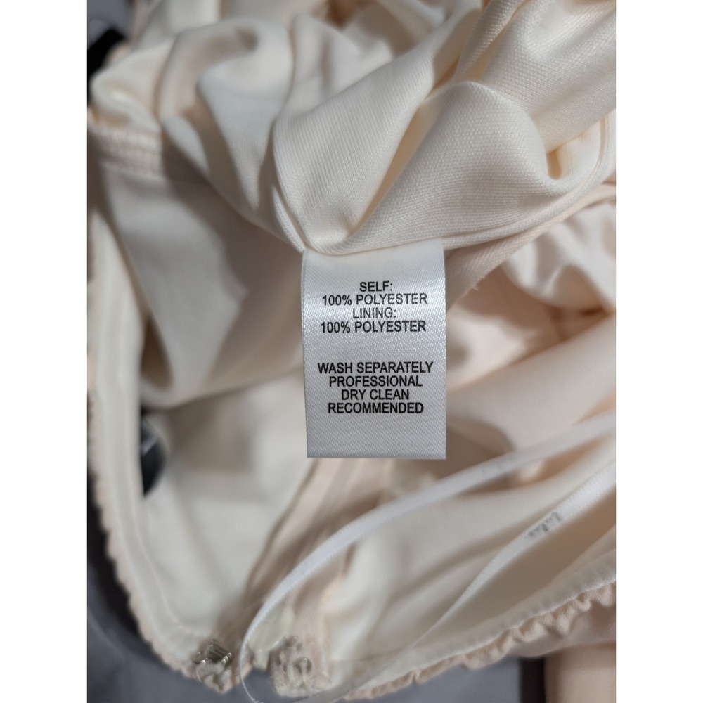 NWT Lulus Call For Me Faux Wrap Wide Leg Jumpsuit Gardenia Cream Size M - Picture 10 of 12